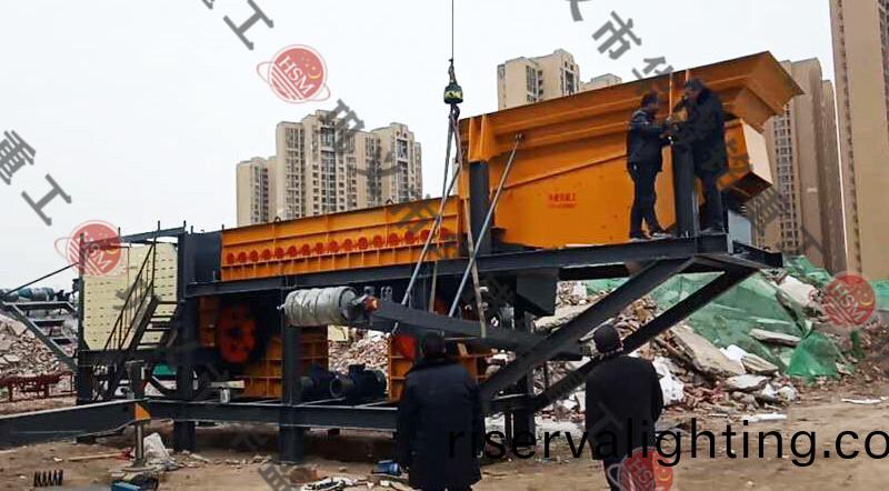 建築垃圾迻動破碎站用戶現場