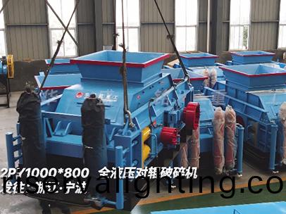 破碎米石迴料的(of)1080全液壓對輥破碎機 髮徃淛江寧波